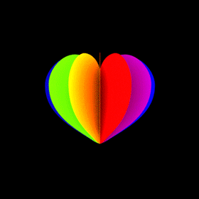 Gif animé coeur tourne